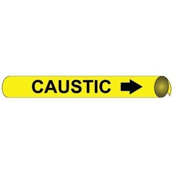 Pipemarker Strap-On, Caustic B/Y, Fits 6, NMC, Mfr# F4012